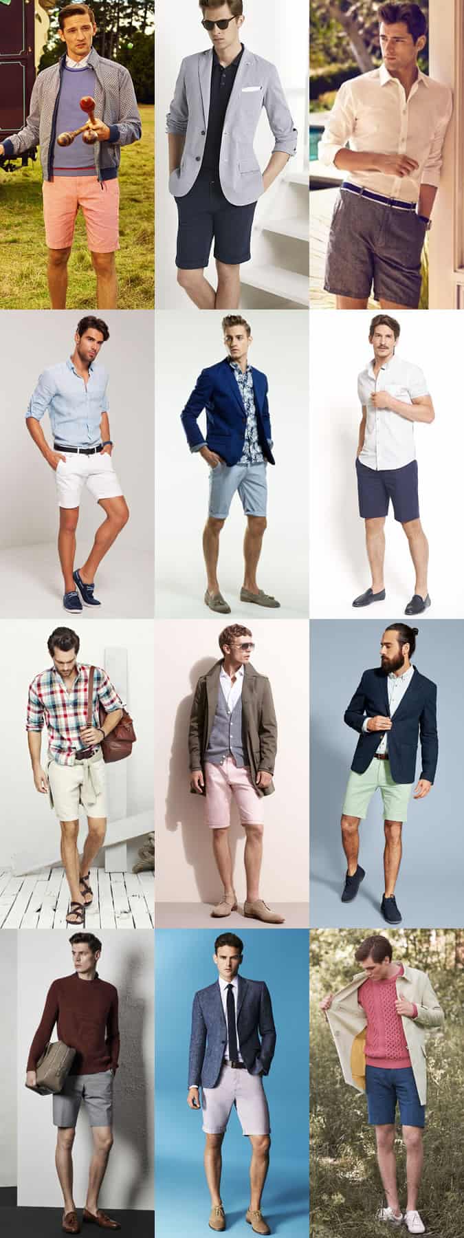 Men's Tailored Shorts Outfit Inspiration Lookbook