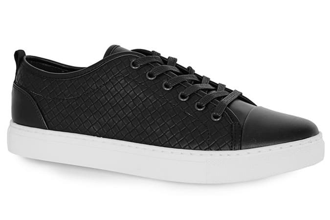 Topman Black Woven Trainers