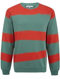 Carven Orange Paint Stripe Sweatshirt