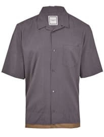 Wooyoungmi Grey Contrast Hem Short Sleeve Shirt
