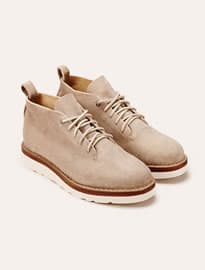 Double Stitchdown Hairy Suede Stone