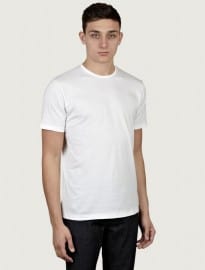 Sunspel Men’s White Short Sleeve Crew Neck T-shirt