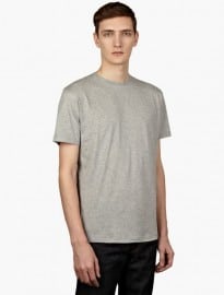 Sunspel Mens Grey Short Sleeve Crew Neck T-shirt