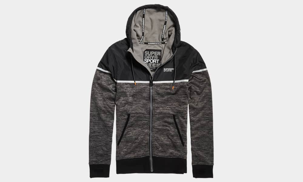 Superdry Sport Training Hybrid Zip Through