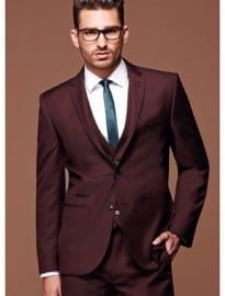 Sussex Burgundy Slim Fit Fashion Suit Jacket