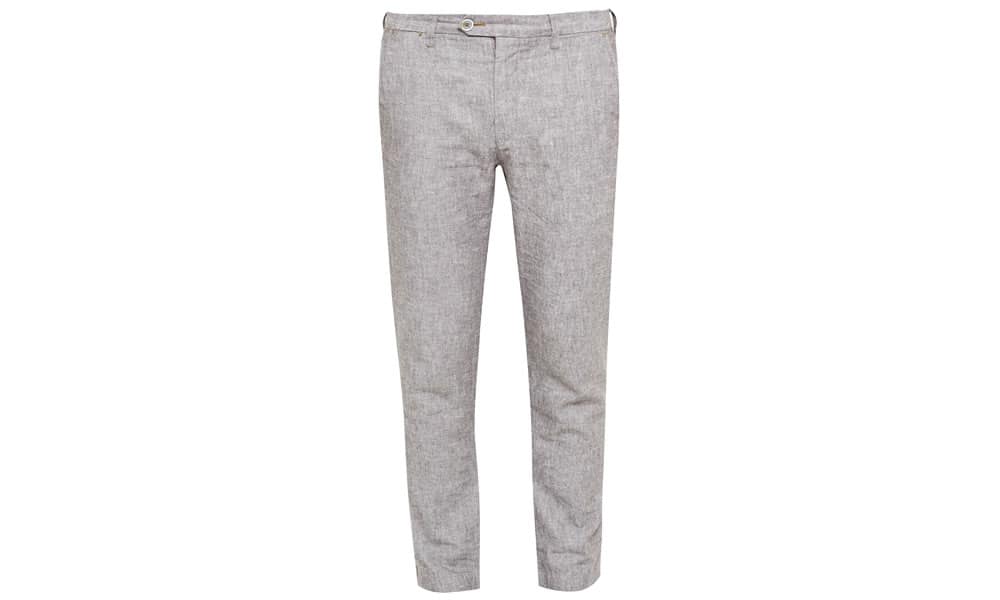 Olden Linen-Blend Slim Fit Trousers