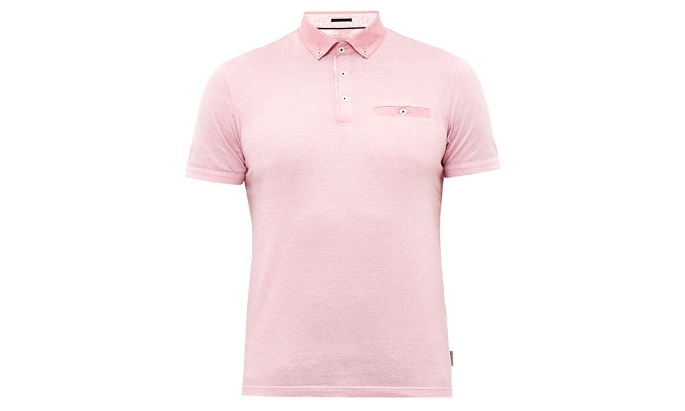 ZOBELLE Herringbone Cotton Polo Shirt