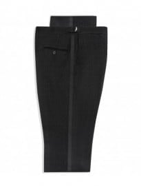 Black Wool Monogram Evening Trousers