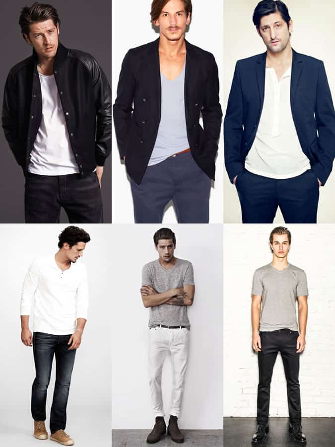 Men's Basic T-Shirts and Henleys Lookbook
