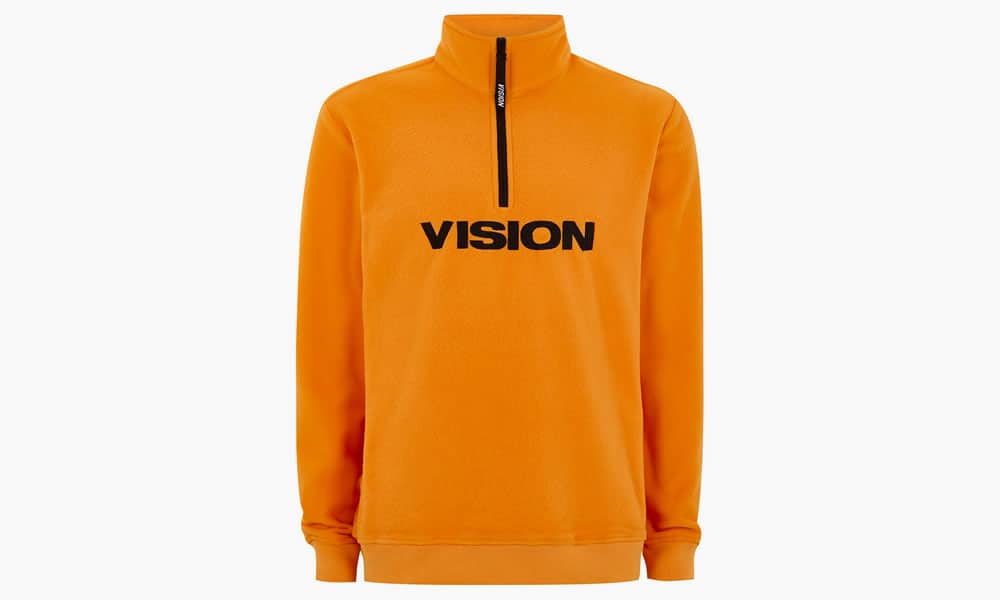VISION STREET WEAR Yellow Half Zip Track Top