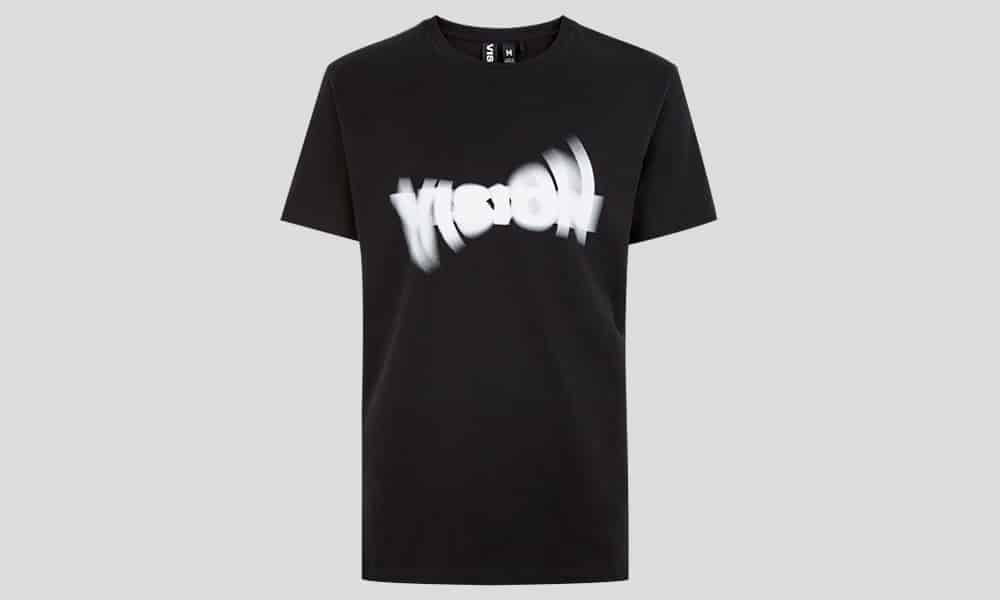 VISION STREET WEAR Black Blur Print T-Shirt