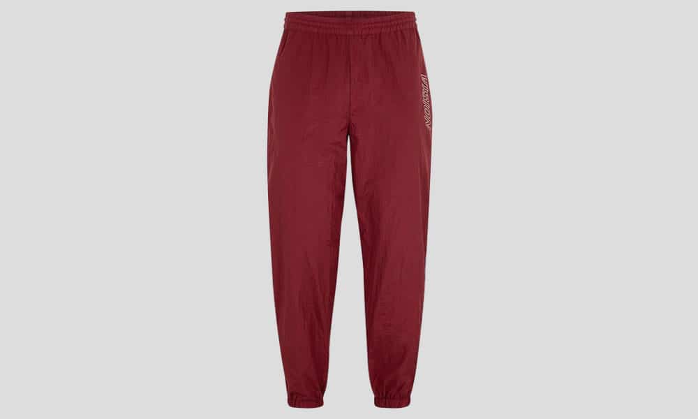 VISION STREET WEAR Burgundy Nylon Track Bottoms