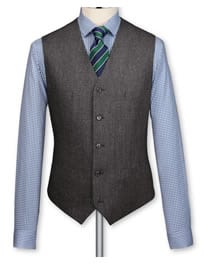 Grey Salt & Pepper Tailored Waistcoat