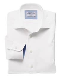 White Business Casual Classic Fit Shirt
