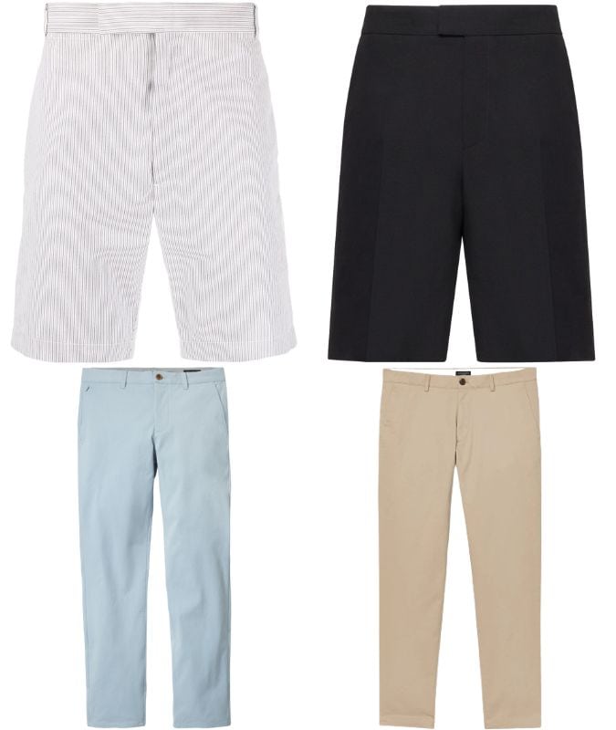 best tailored shorts and chinos for men