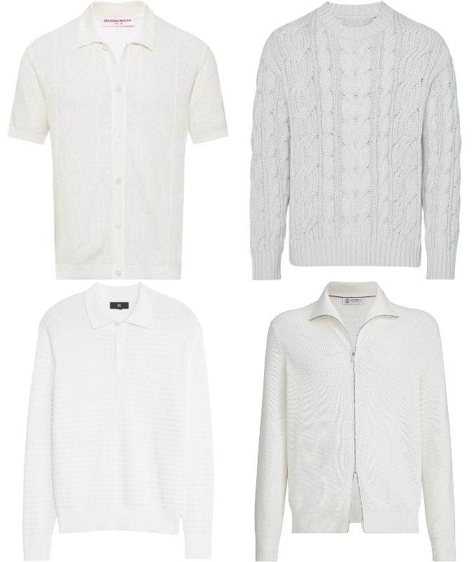 The best white knitwear for men