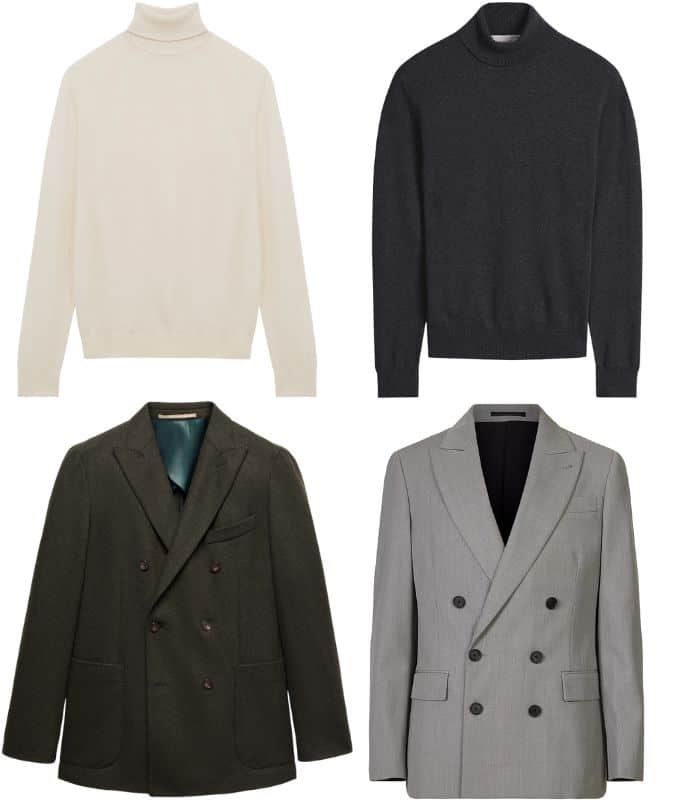 How To Wear A Roll Neck With A Double-Breasted Blazer