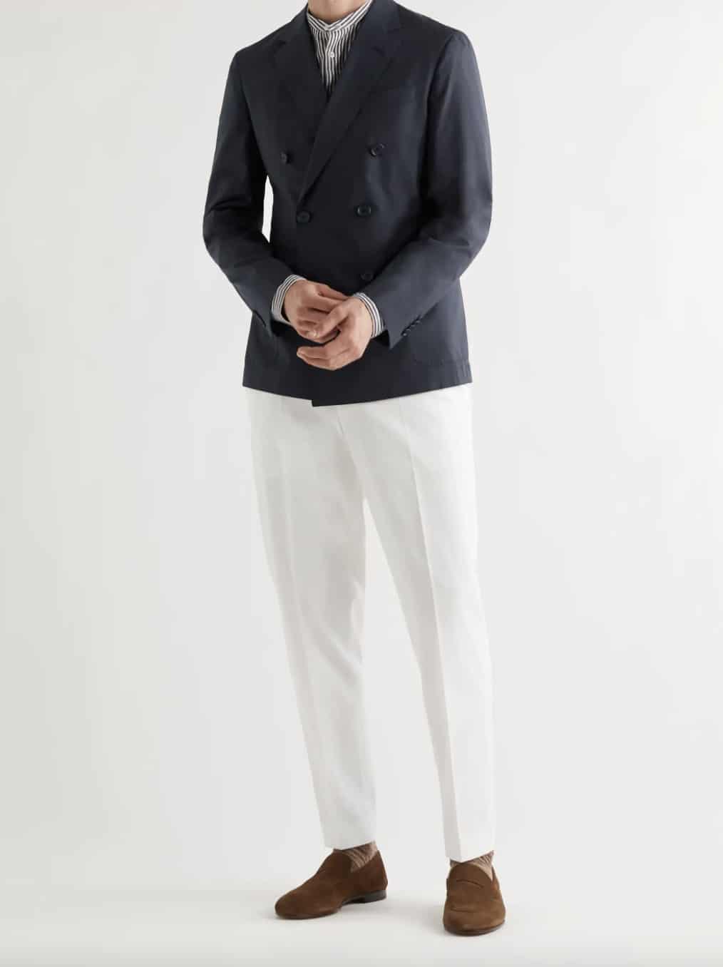 Boss DOUBLE-BREASTED SLIM-FIT SUIT IN MICRO-PATTERNED WOOL