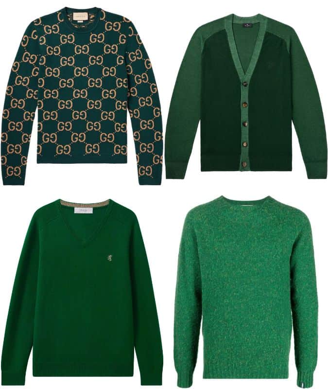 the best green knitwear for men