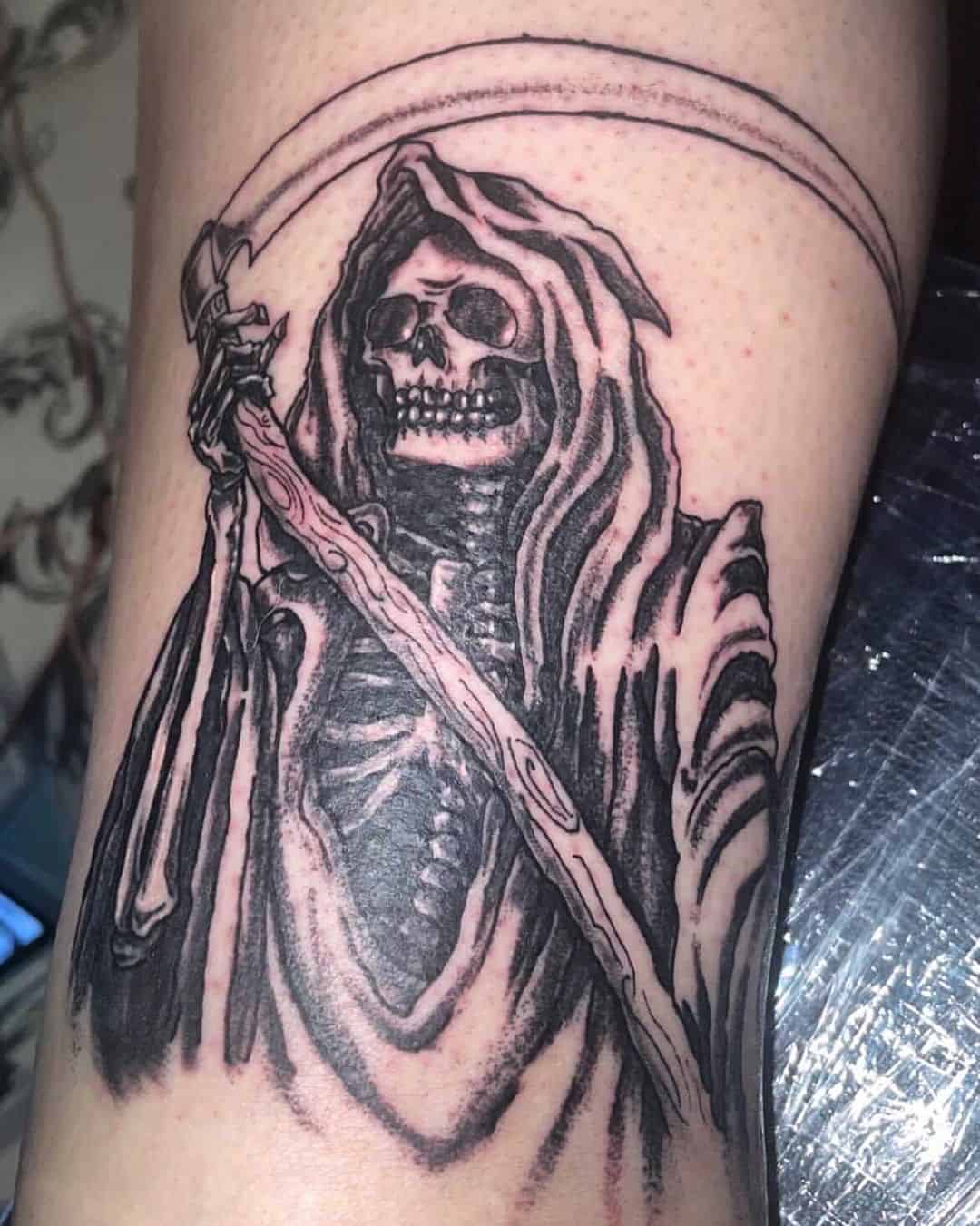 traditional grim reaper tattoo