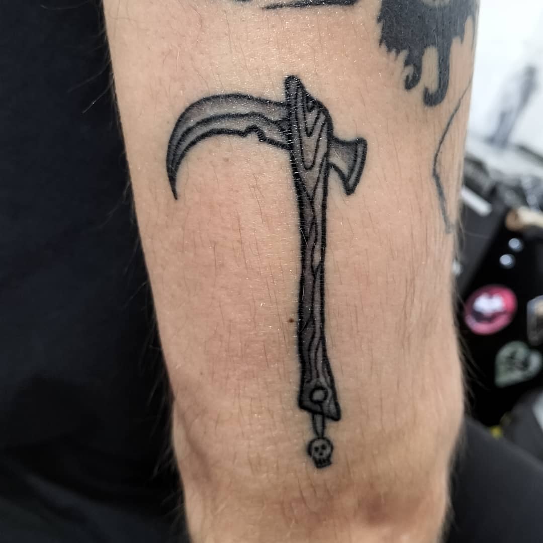 grim reaper scythe tattoo