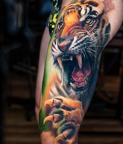 3D Tiger Tattoo