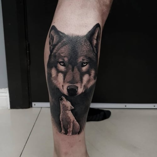 Alpha wolf tattoo