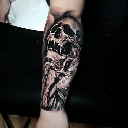 Angel Skull Tattoo