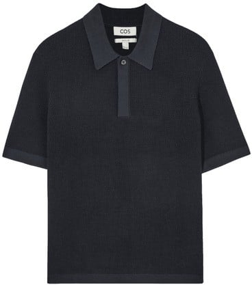 COS Knitted Silk Polo Shirt