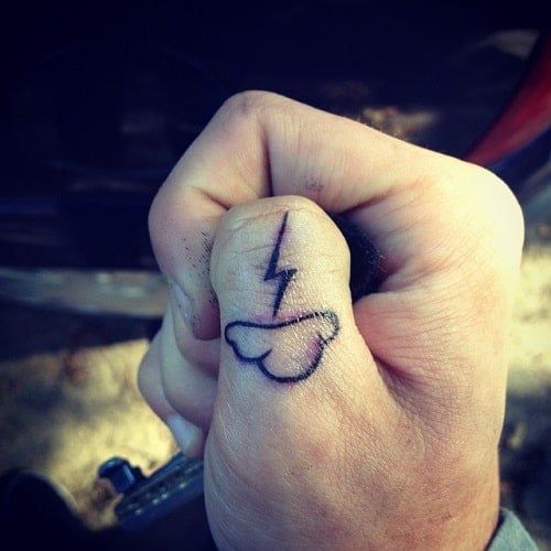 Cloud Finger Tattoo, Cloud Tattoos