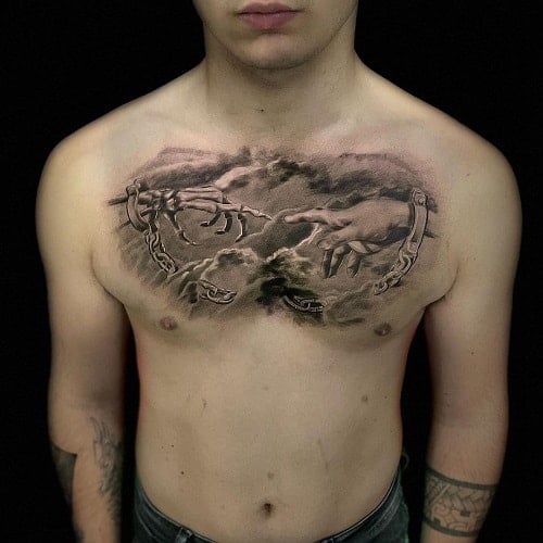Cloud Tattoo on Chest, Cloud Tattoos