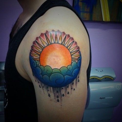 Cloud Tattoo on Shoulder, Cloud Tattoos