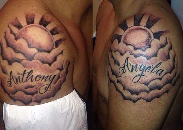 Cloud Tattoo with Names, Cloud Tattoos 