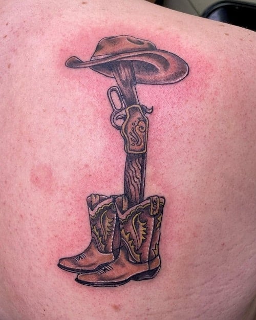 Cowboy Hat and Boots Tattoo