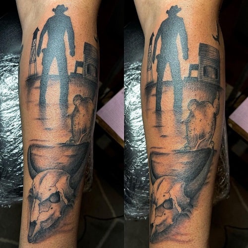 Cowboy Silhouette Tattoo