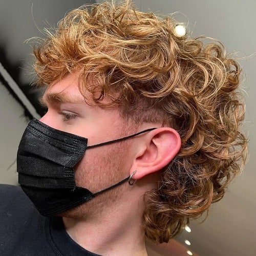 Curly Mullet Haircut