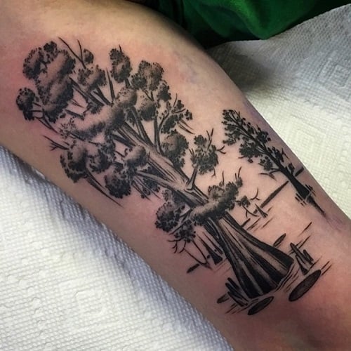 Cypress Tree Tattoo