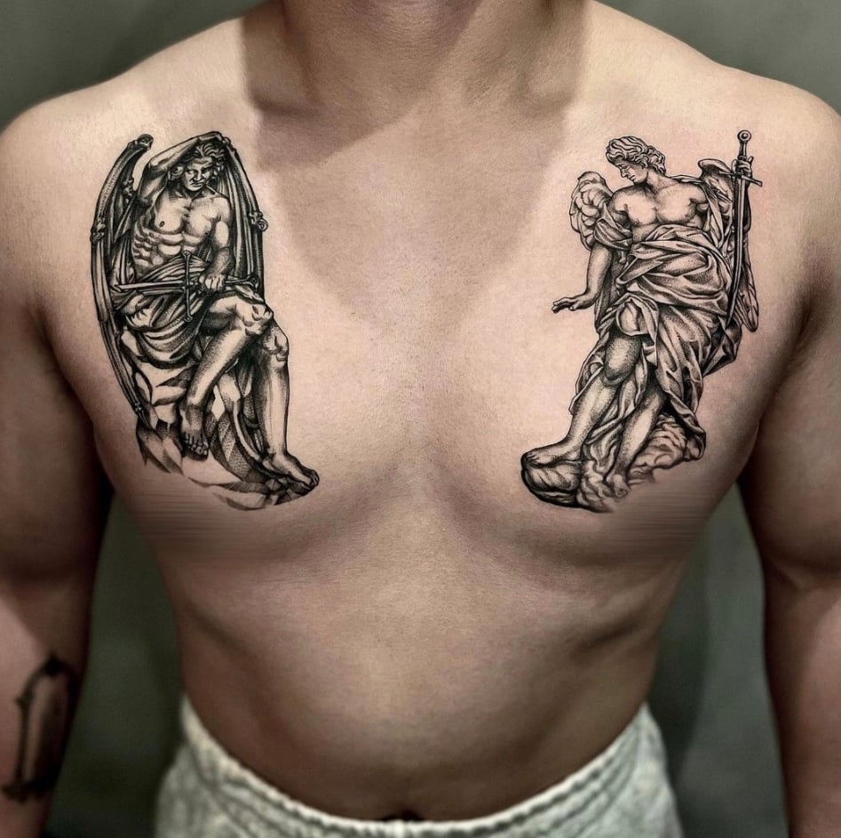 Devil and Angel Tattoo 