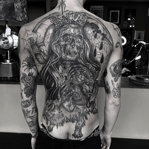 Grim Reaper Skull Tattoo