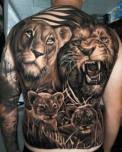 Lion Family Tattoo