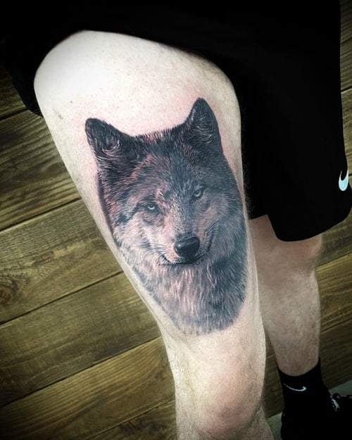 Lone wolf tattoo