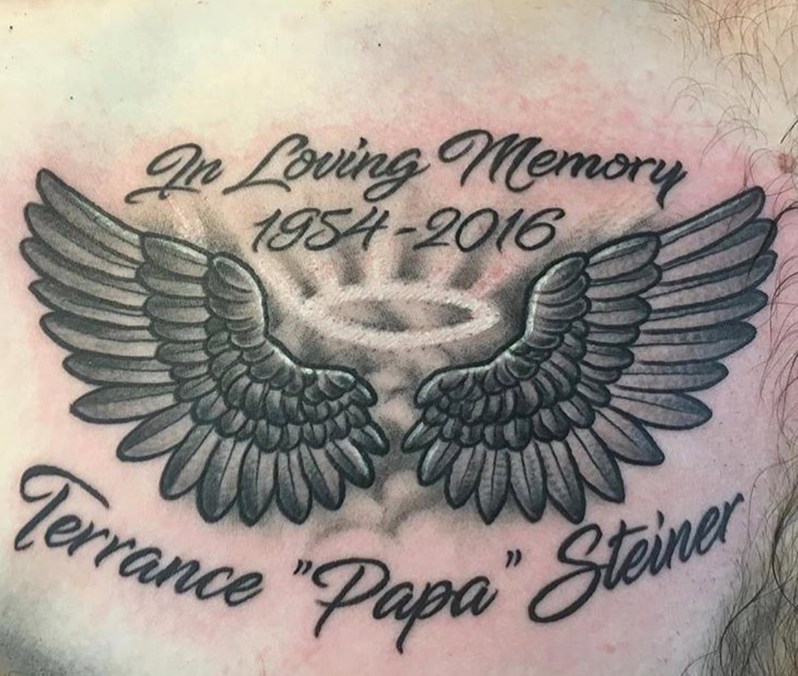 Memorial Angel Tattoo