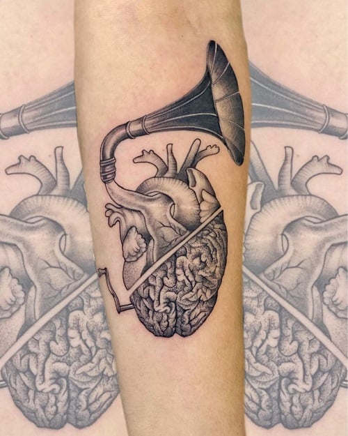 Music Heart Tattoo