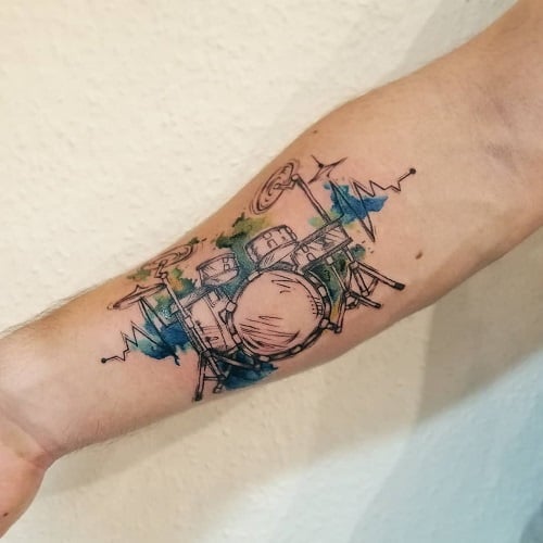 Music Heartbeat Tattoo