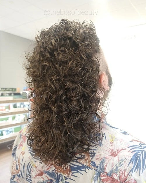 Permed Mullet Haircut
