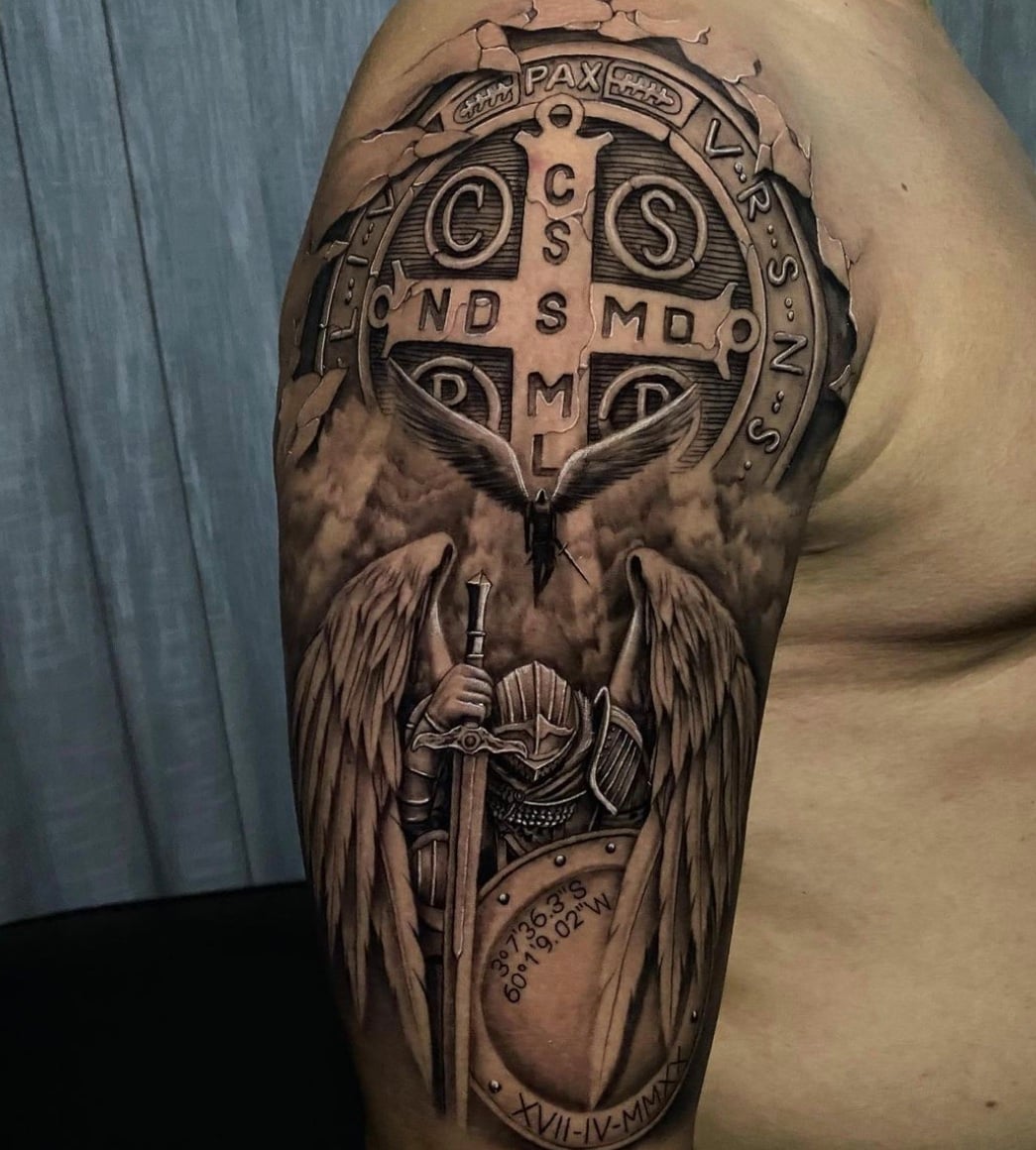 Realistic Angel Tattoo