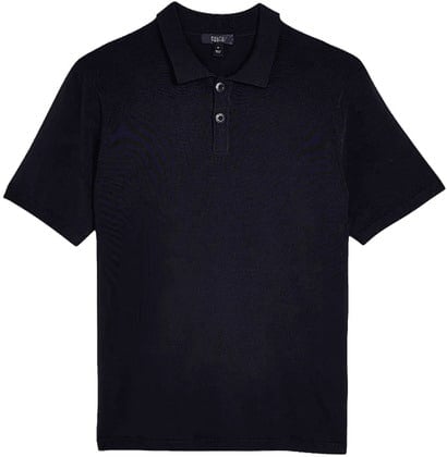 River Island Muscle Fit Knitted Half Zip Polo
