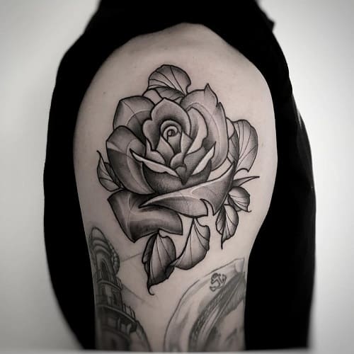 Rose Shoulder Tattoo