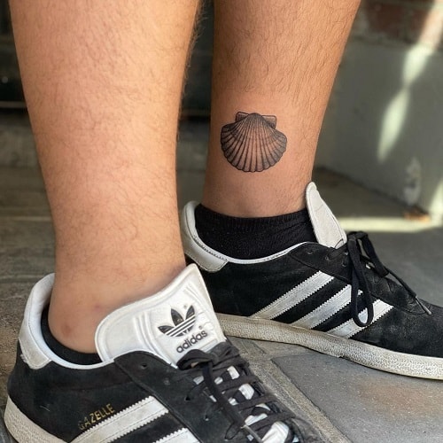Seashell Ankle Tattoo