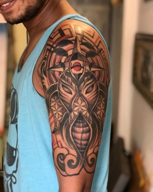 Seashell Sleeve Tattoo